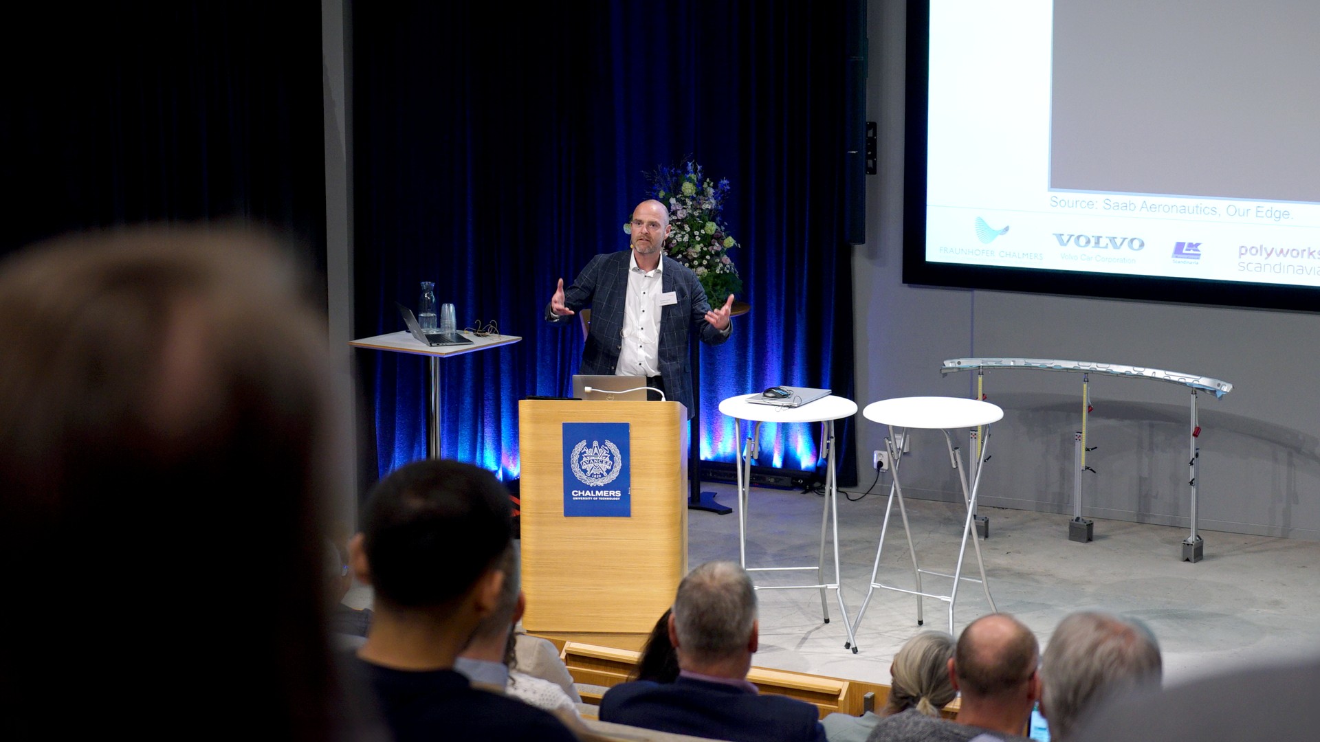Richard Lindqvist presenting at the seminar.