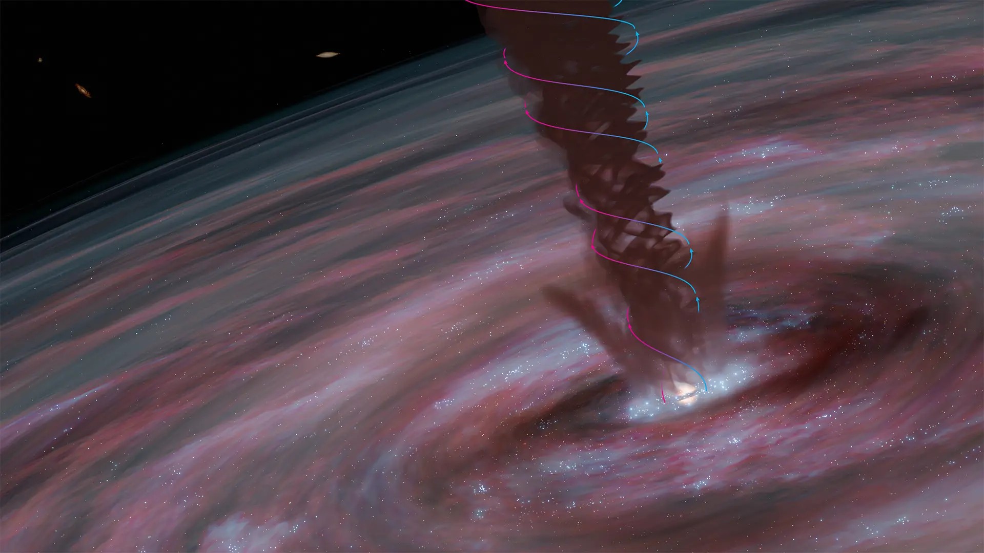 Galactic whirlwind, with arrows