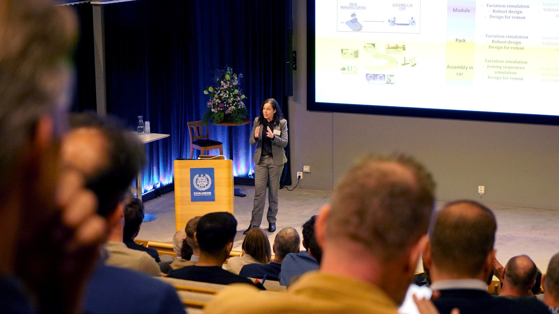 Kristina Wärmefjord presenting at the seminar.