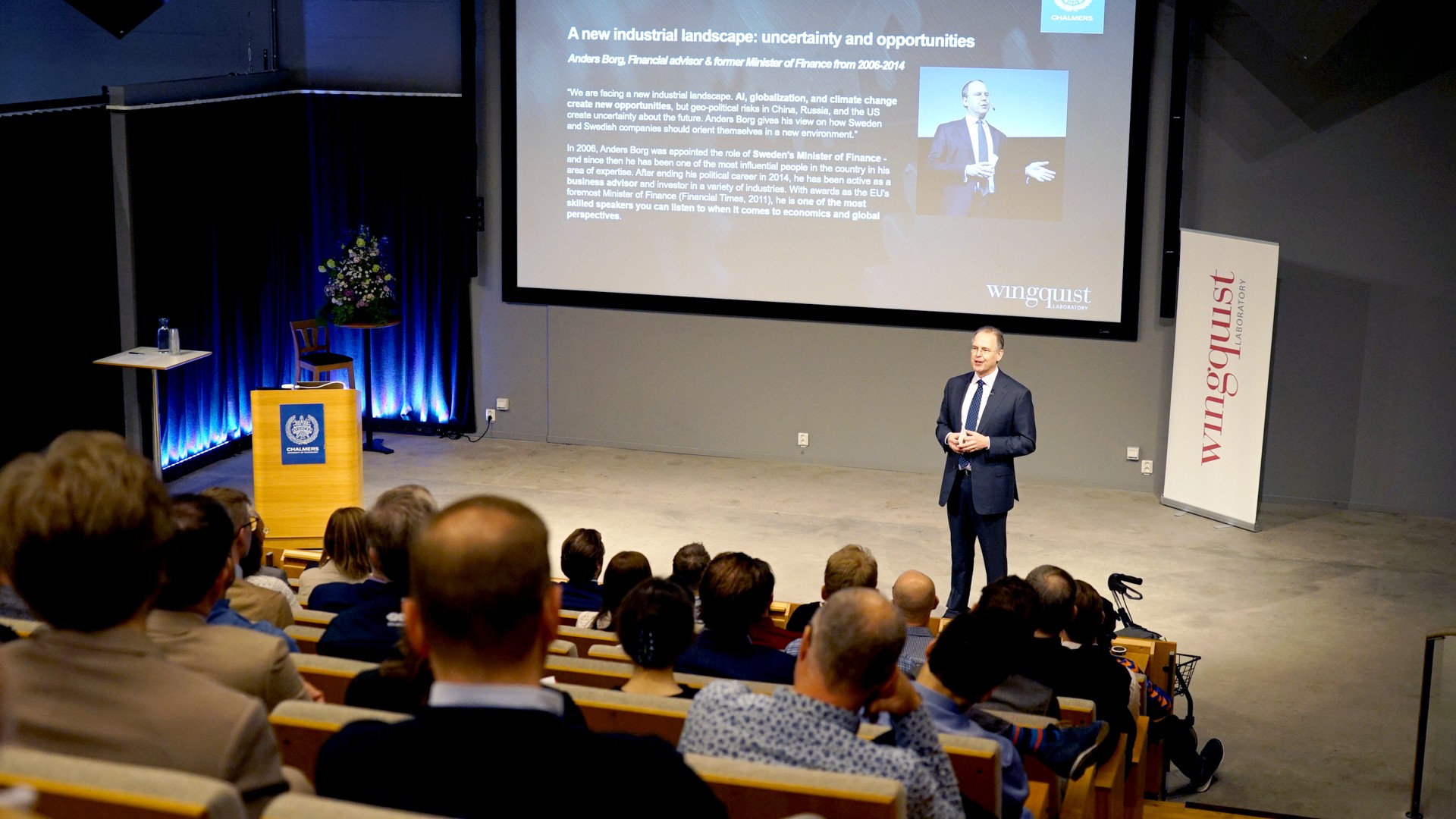 Anders Borg presenting at the seminar.