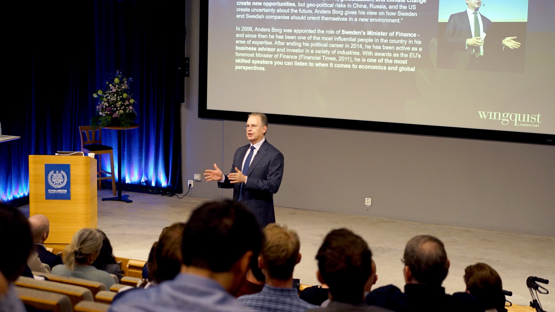 Anders Borg presenting at the seminar.